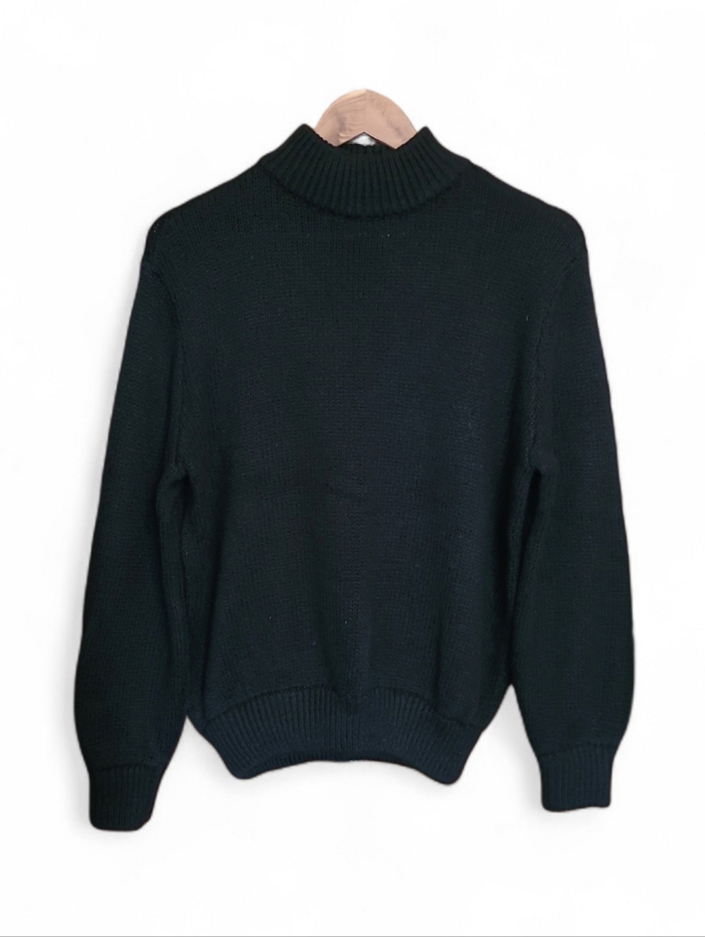 Women's Aerie Black Mock Neck Knit Sweater Small Pullover